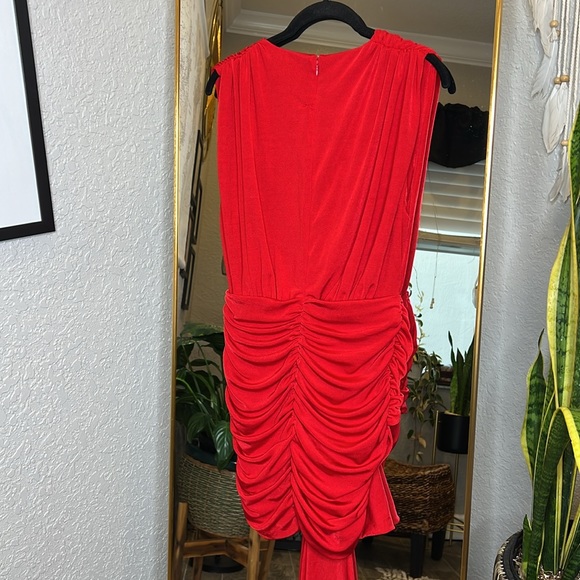 HOUSE OF CB 'Aliza' Cherry Gathered Mini Dress NWOT - Picture 12 of 14